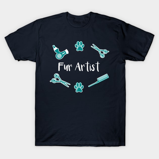 Fur Artist Dog Groomer Gift T-Shirt by Design Seventytwo